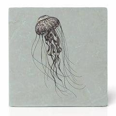 Ligarti tile coaster natural stone jellyfish