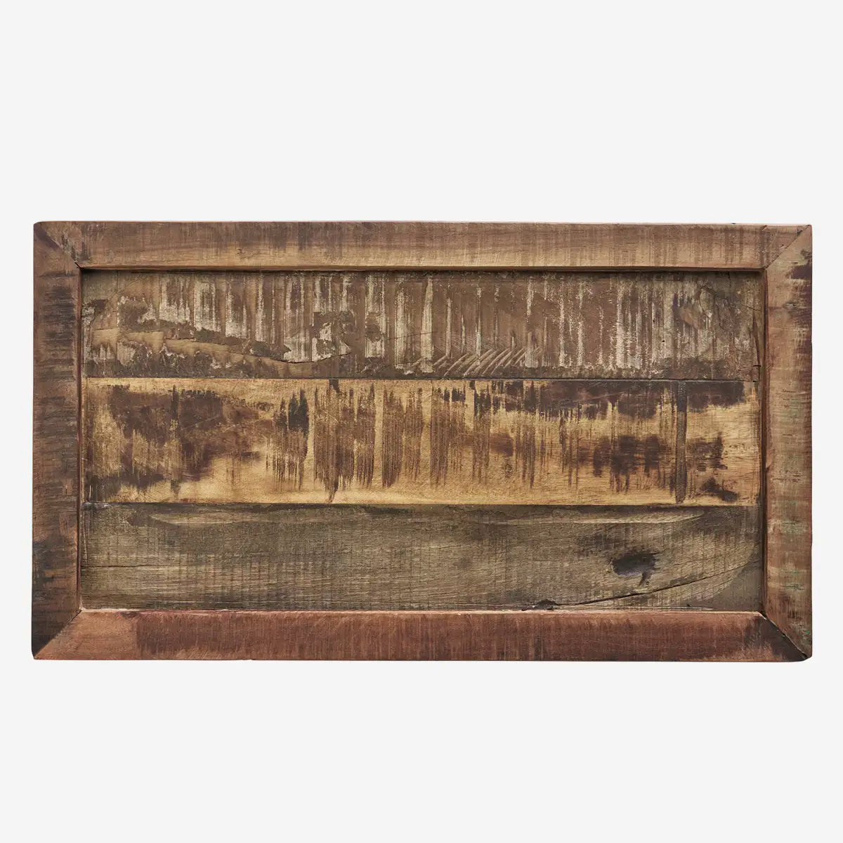 top view of the recycled wooden tray