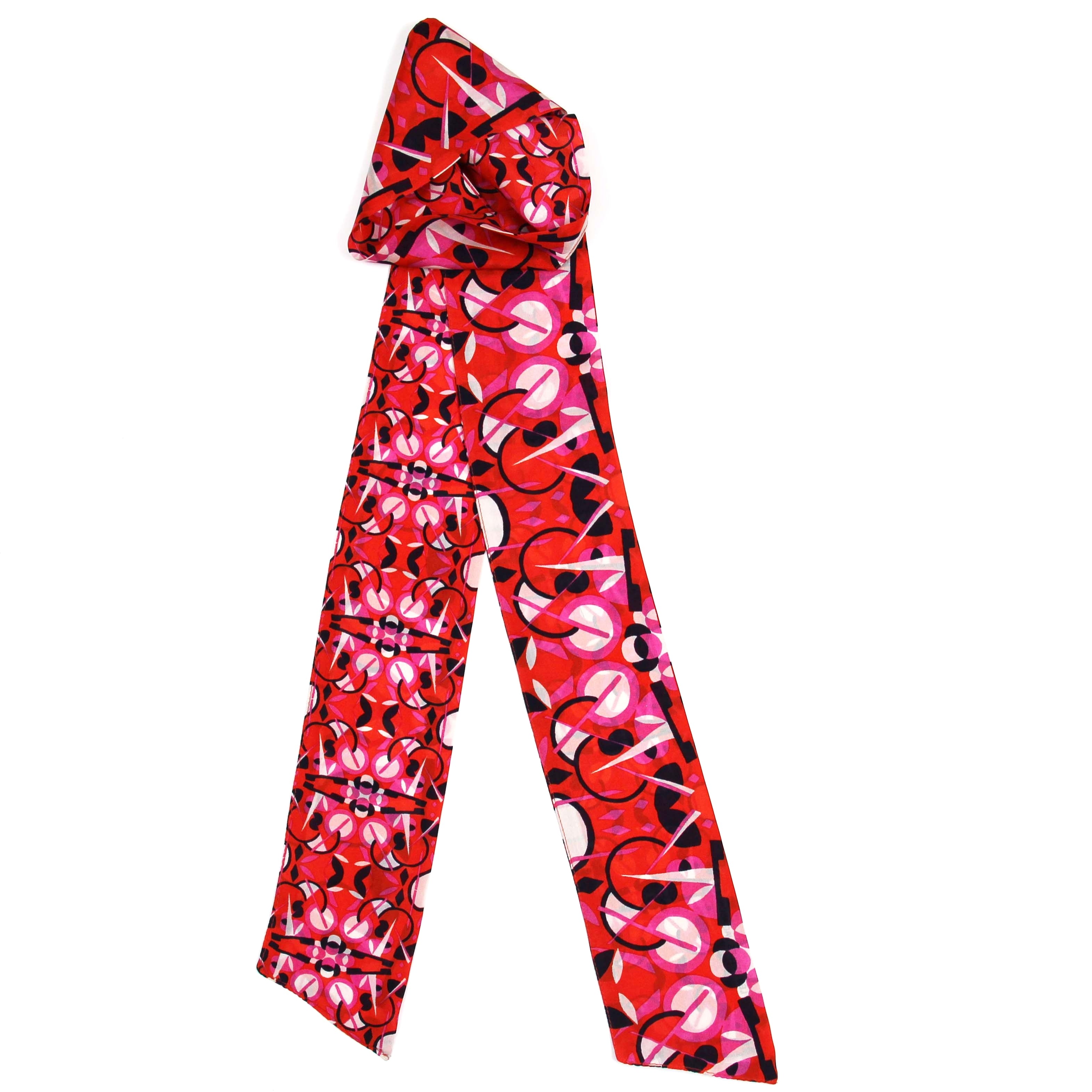 Les Belles Vagabondes Silk Twilly Big Ben Fuchsia