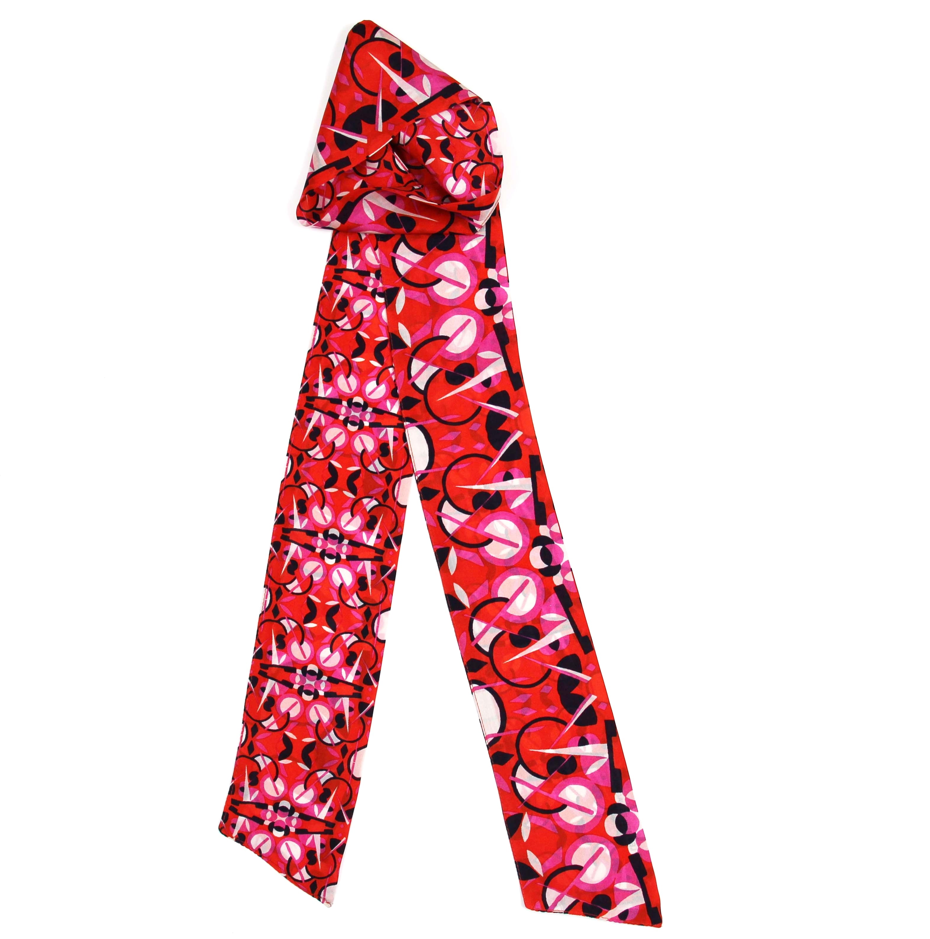 Les Belles Vagabondes Silk Twilly Big Ben Fuchsia