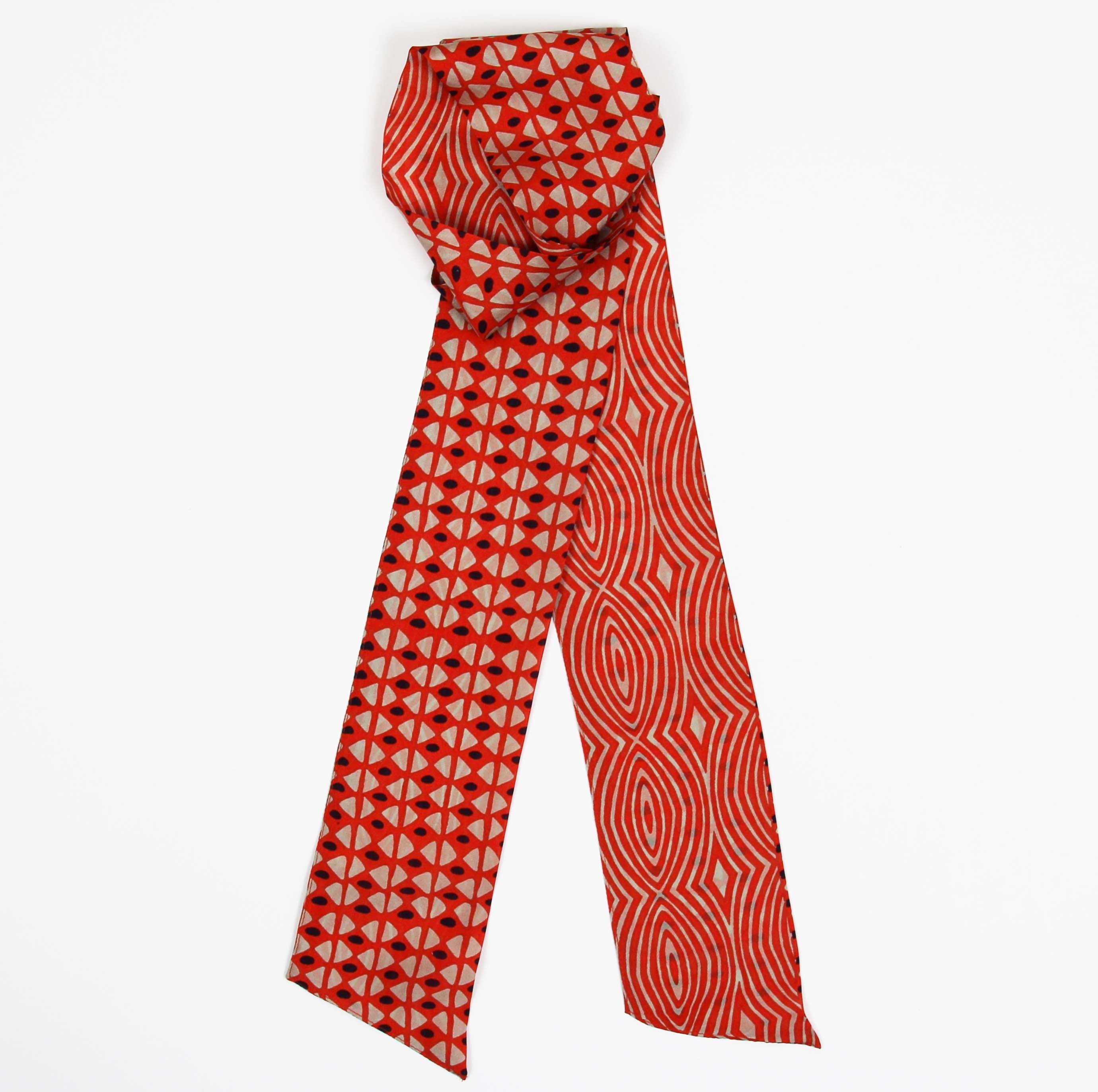 Les Belles Vagabondes Silk Twilly Calypso Orange