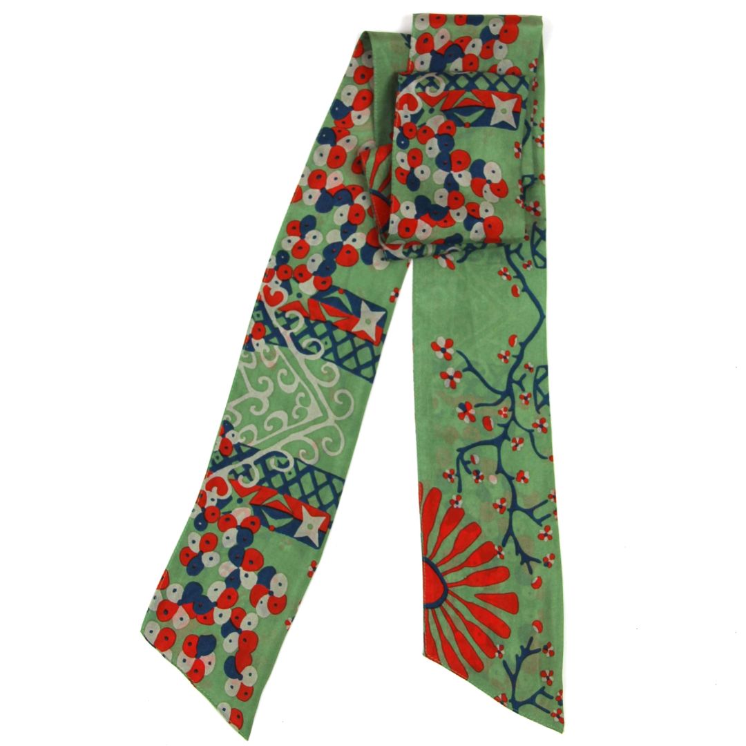 Les Belles Vagabondes Silk Twilly Masami Kaki
