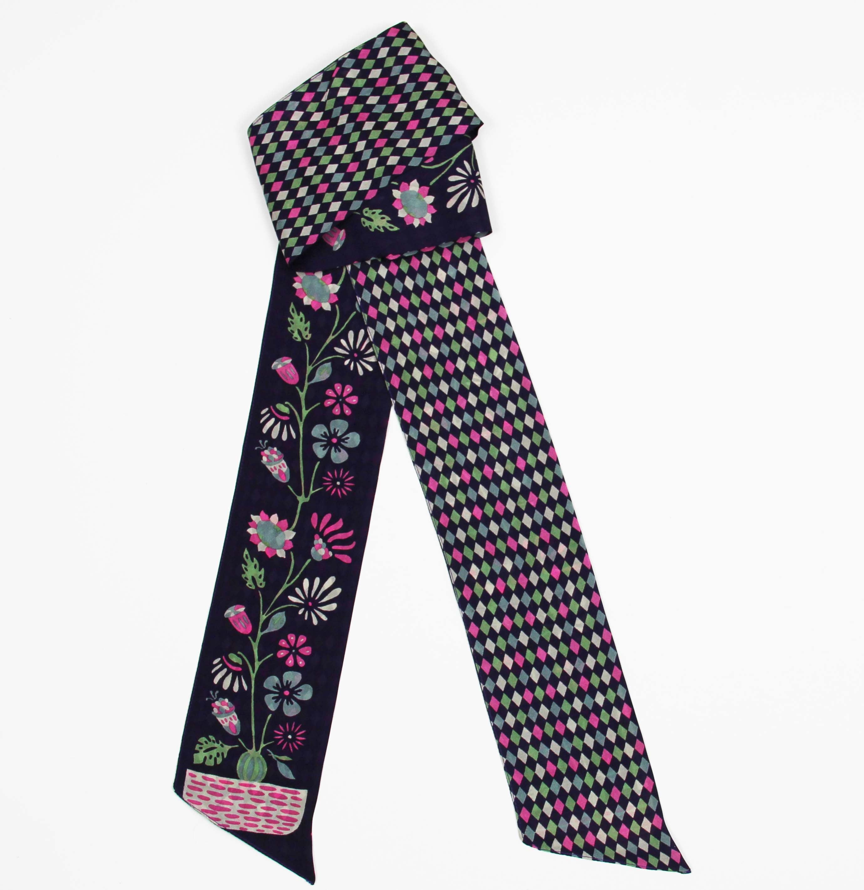 Les Belles Vagabondes Silk Twilly Scarlett Plum