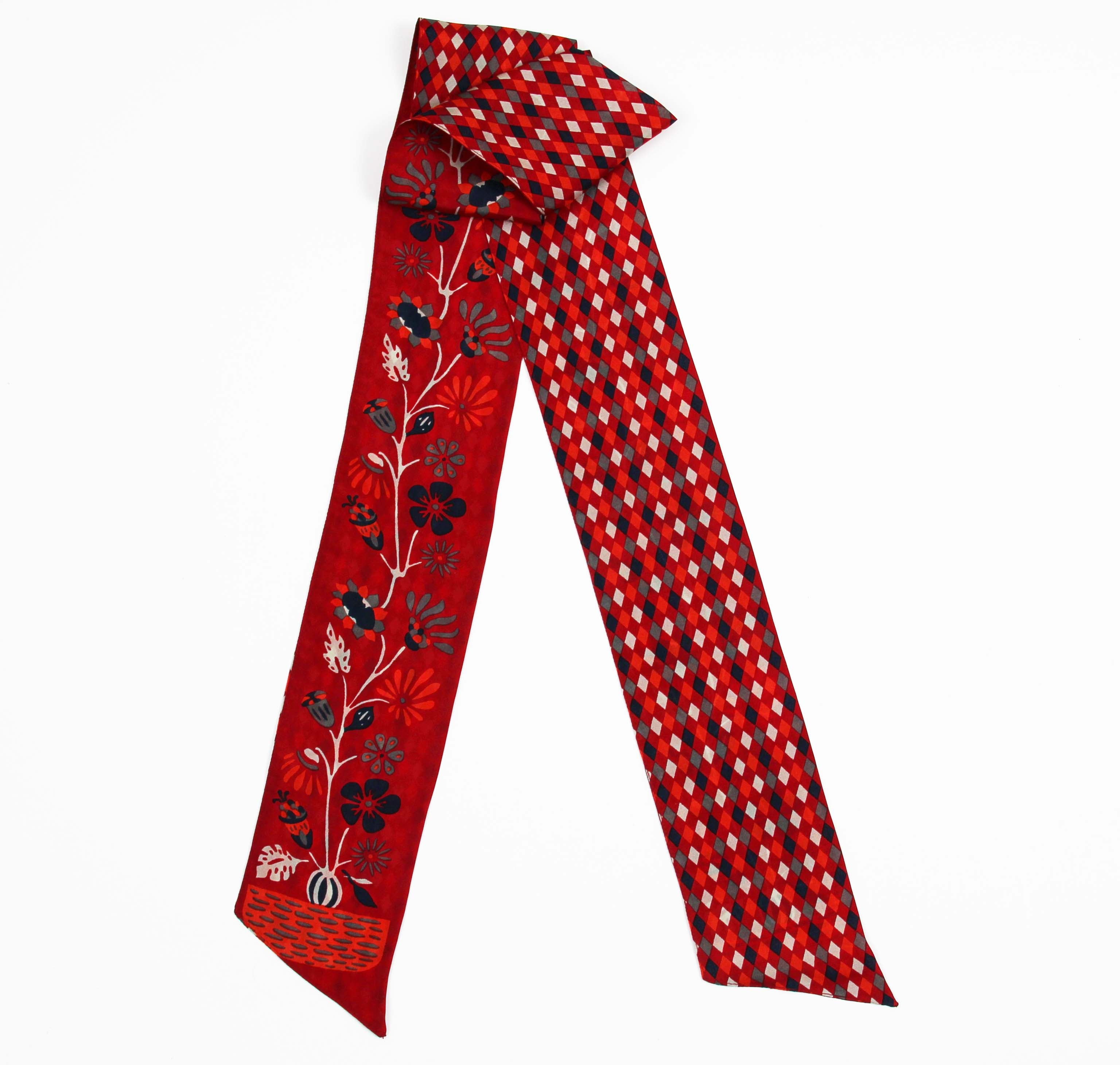 Les Belles Vagabondes Silk Twilly Scarlett Red