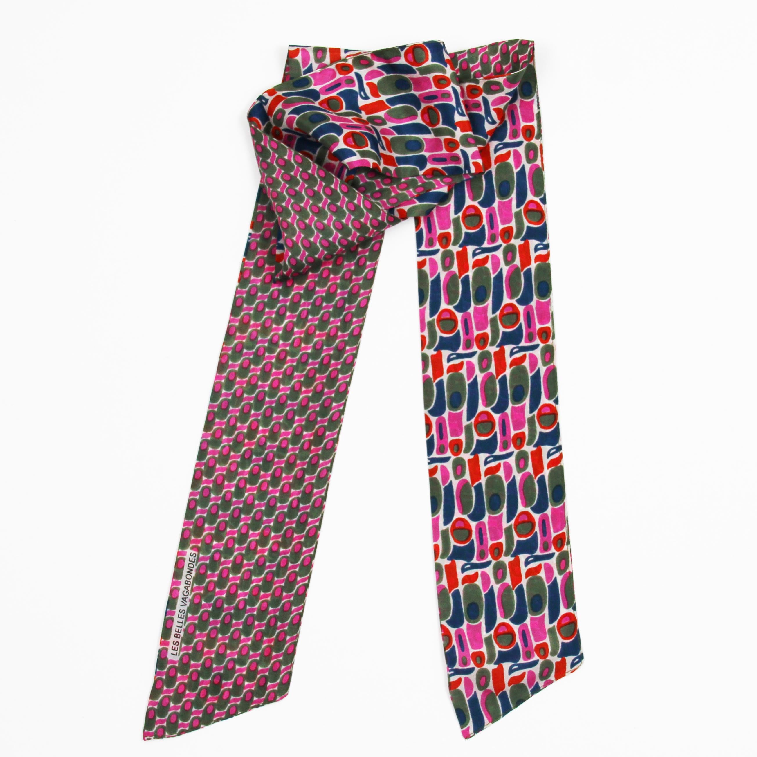 Les Belles Vagabondes Silk Twilly Vibrato Fuchsia