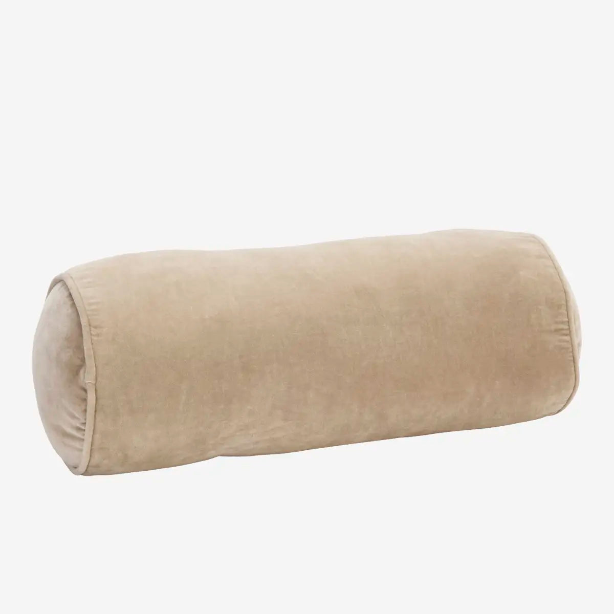 Velvet Bolster Cushion Taupe Madam Stoltz