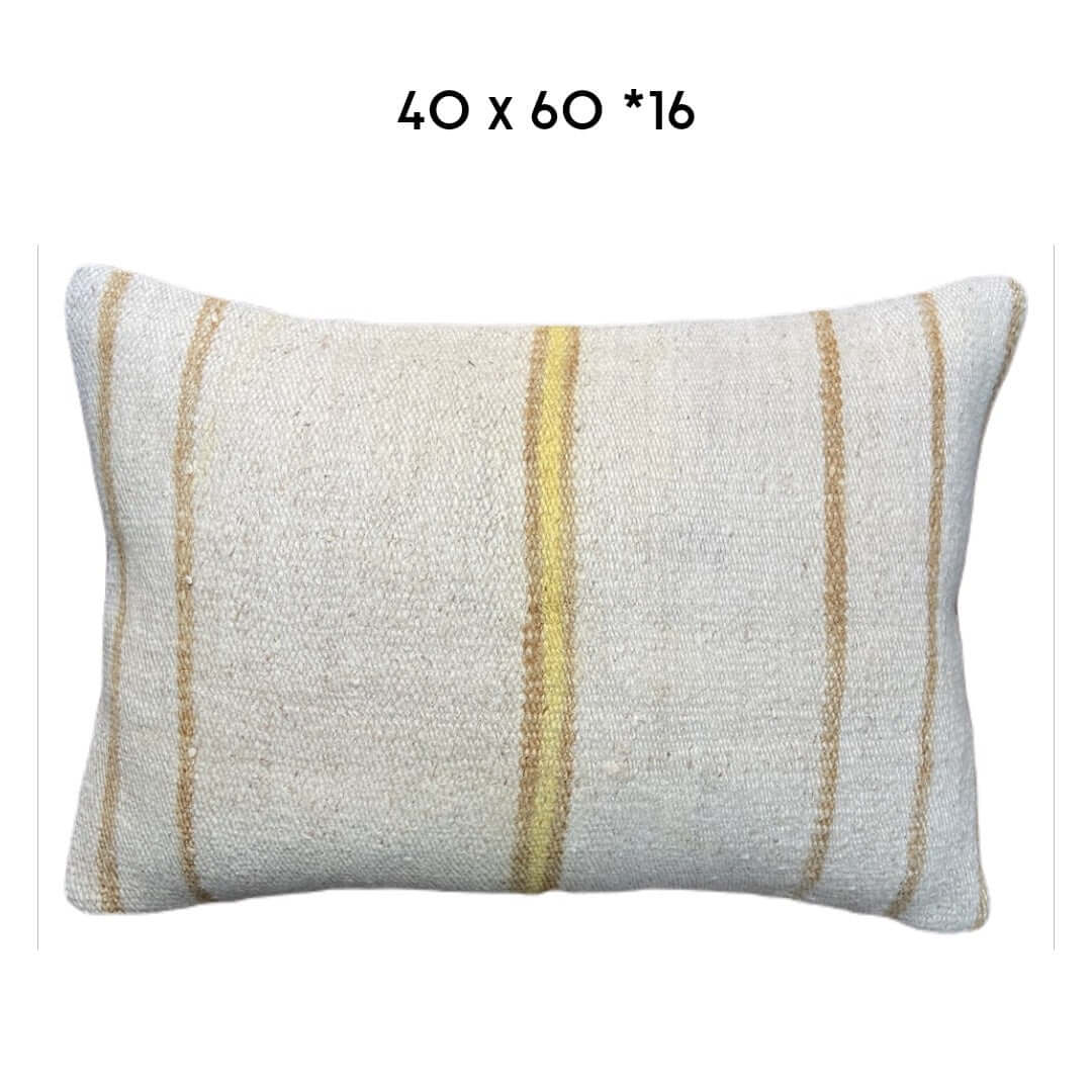 hemp kilim cushion cover 40x60cm unique handmade