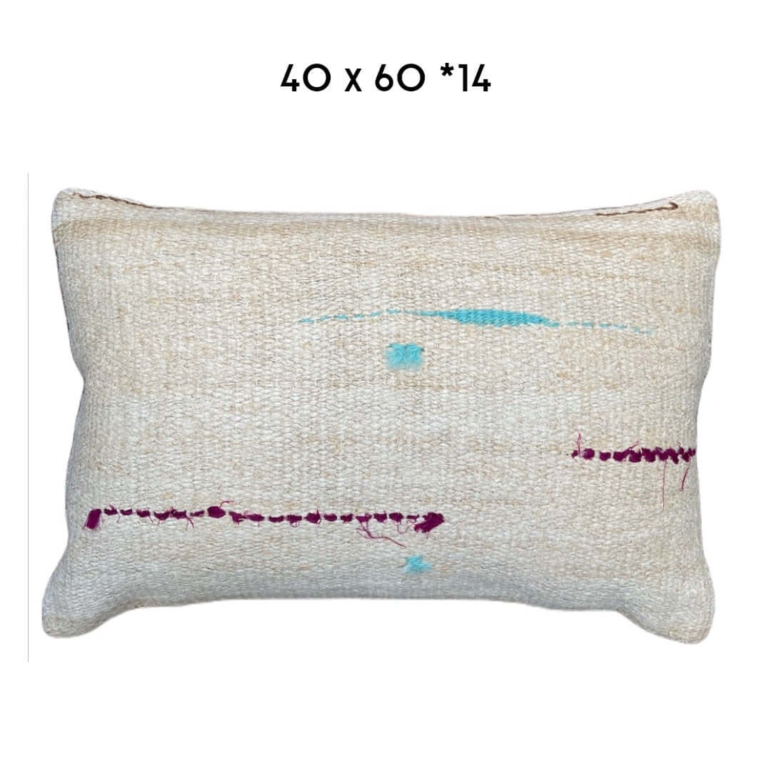 hemp kilim cushion cover 40x60cm unique handmade