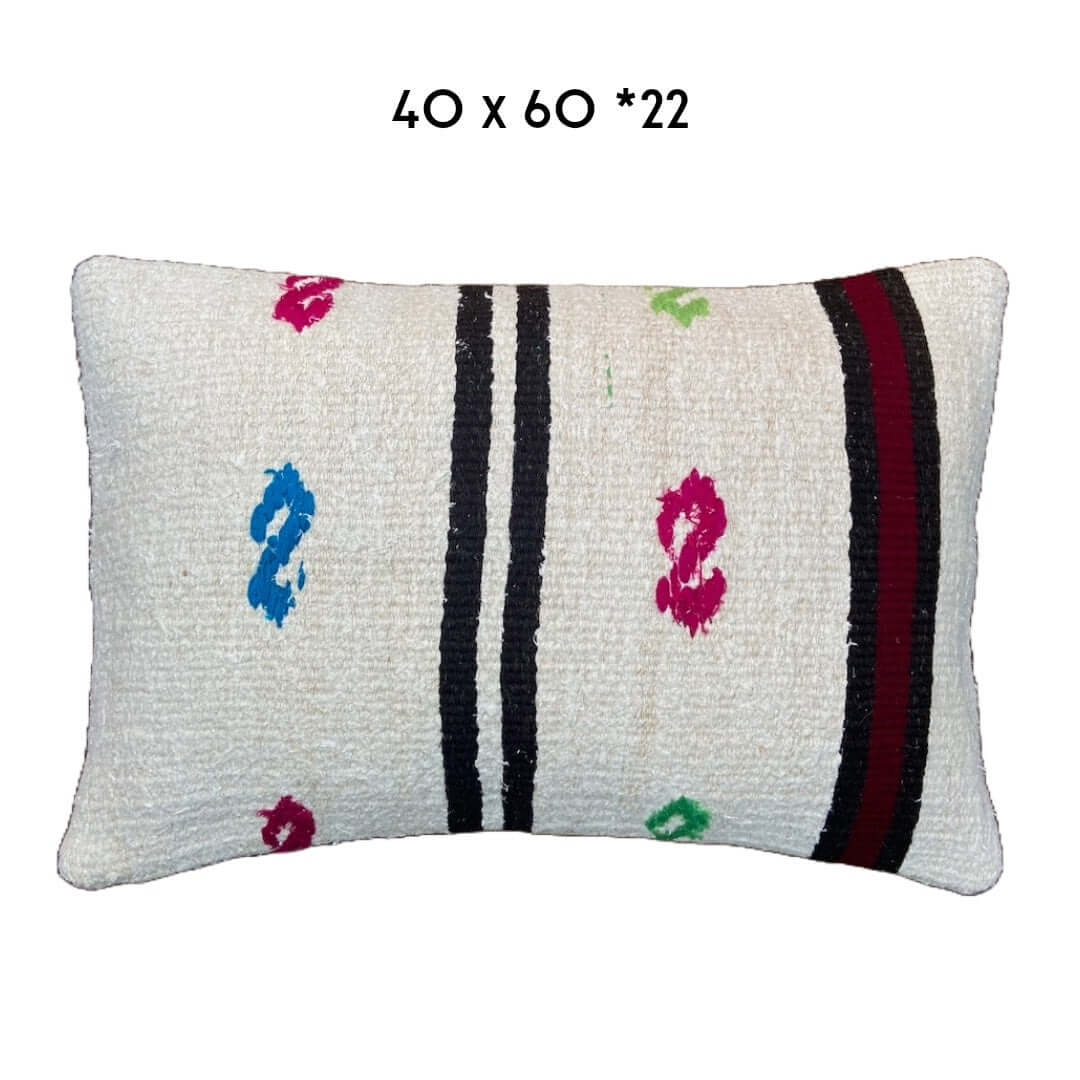 hemp kilim cushion cover 40x60cm unique handmade