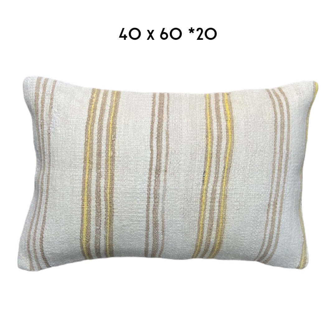 hemp kilim cushion cover 40x60cm unique handmade
