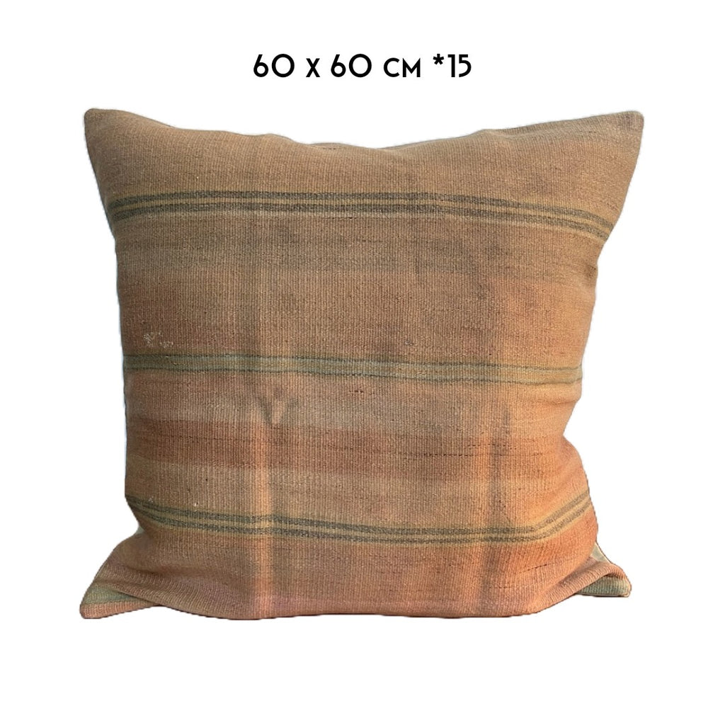 kilim cushion 60x60cm Turkey kelim kussen groot bruin