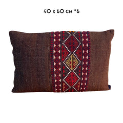 vintage kilim cushion 40x60cm Nadia Dafri brown