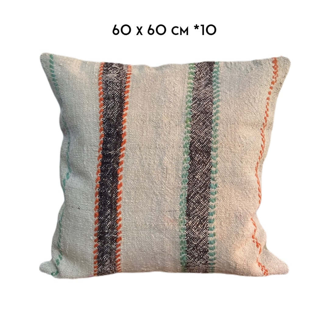 vintage kelim kussen 60x60 groot uniek handgemaakt Turkije