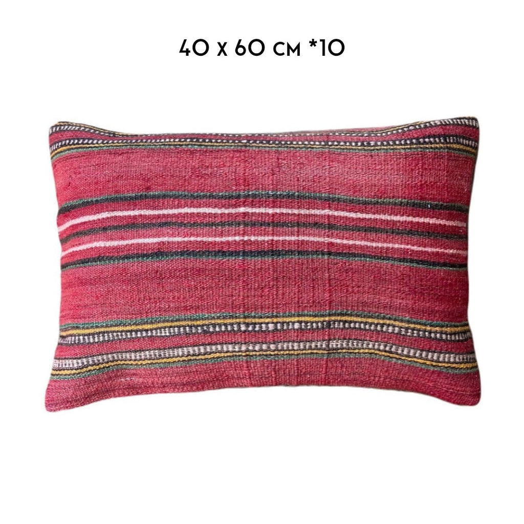 vintage kilim cushion 40x60cm Nadia Dafri red
