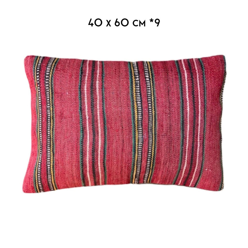 vintage kilim cushion 40x60cm Nadia Dafri red striped