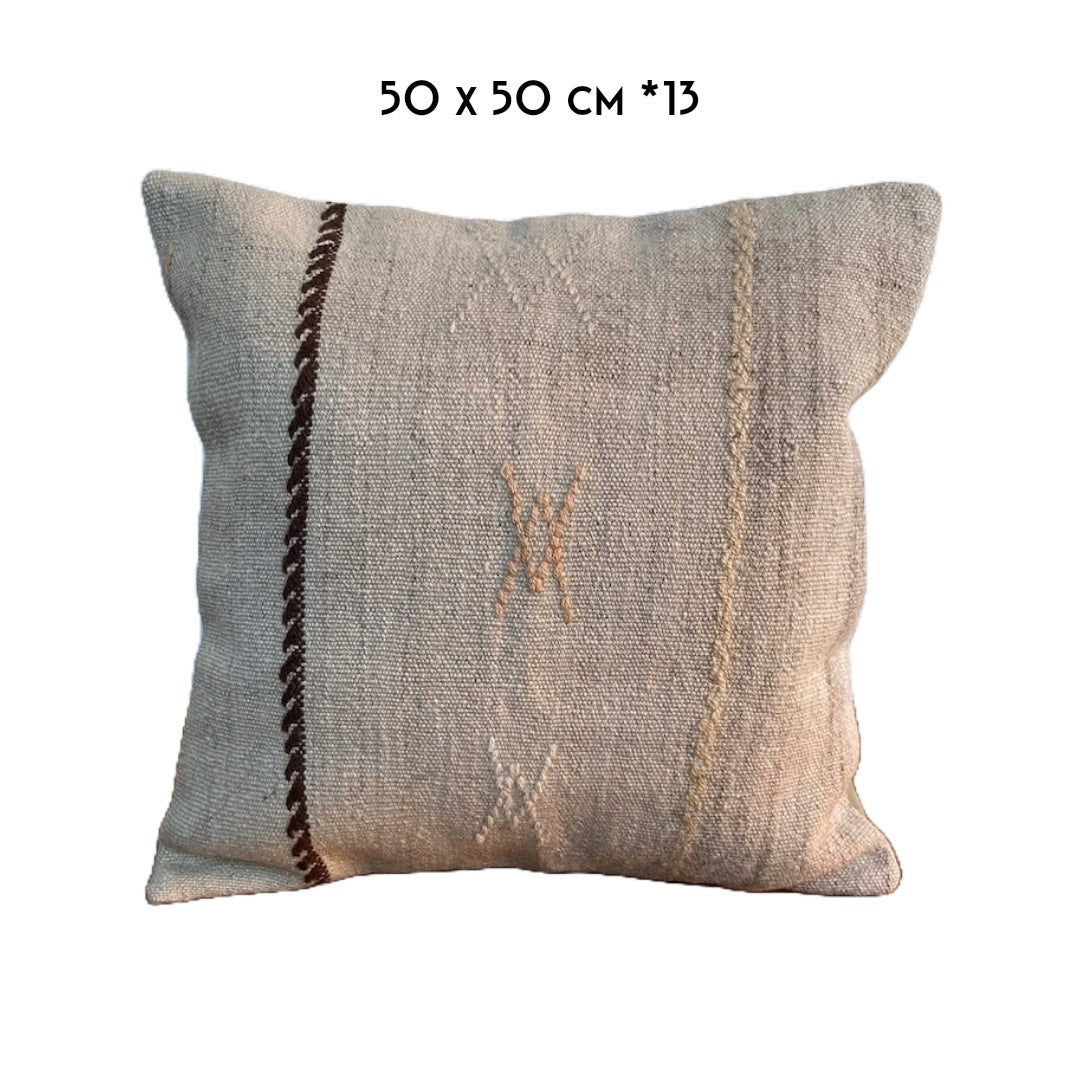 vintage kilim cushion Nadia Dafri Turkey natural beige