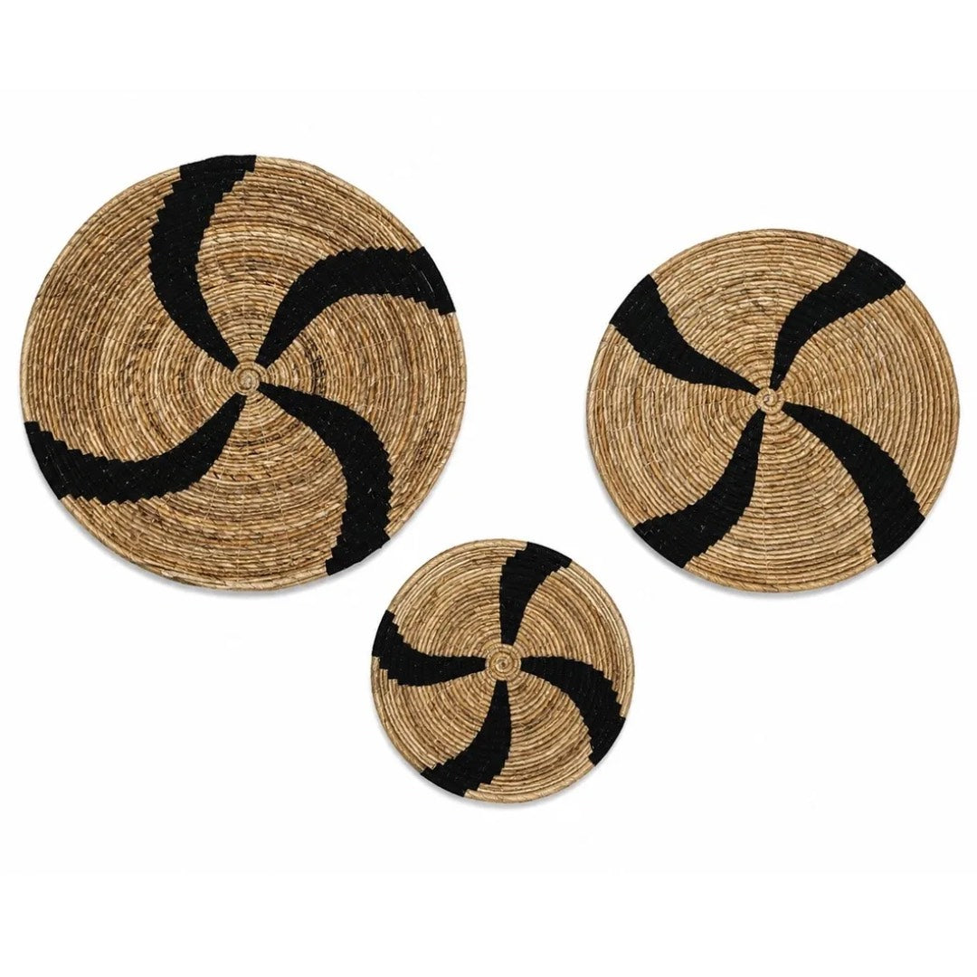 round woven wall baskets set of 3