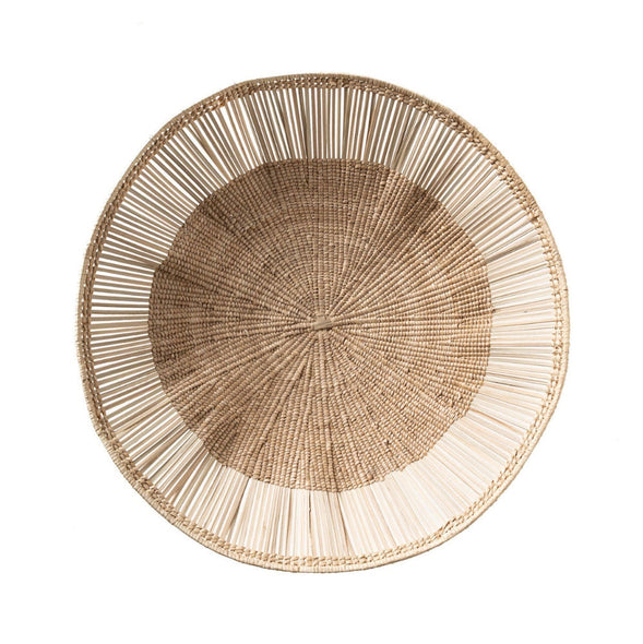 woven wall decor palm leaves round
