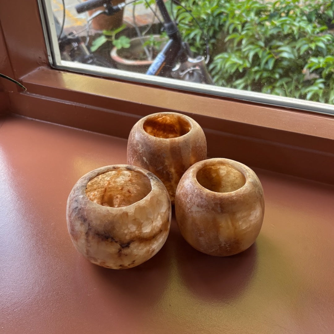 Kerzenhalter Wachs Alabaster Erde