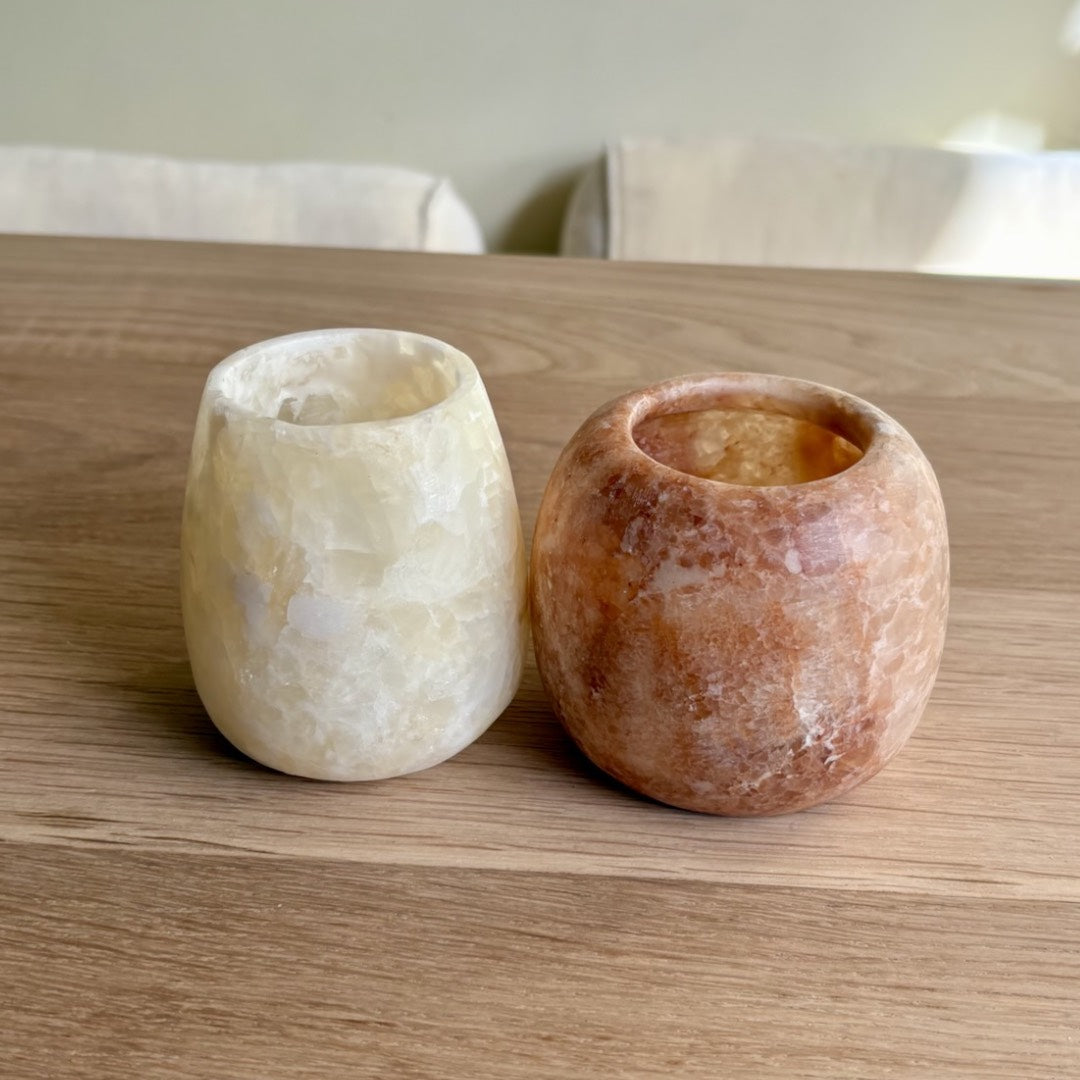 Kerzenhalter Wachs Alabaster Erde