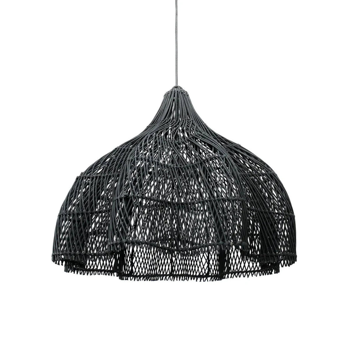 bazar Bizar black whipped rattan lamp boho style