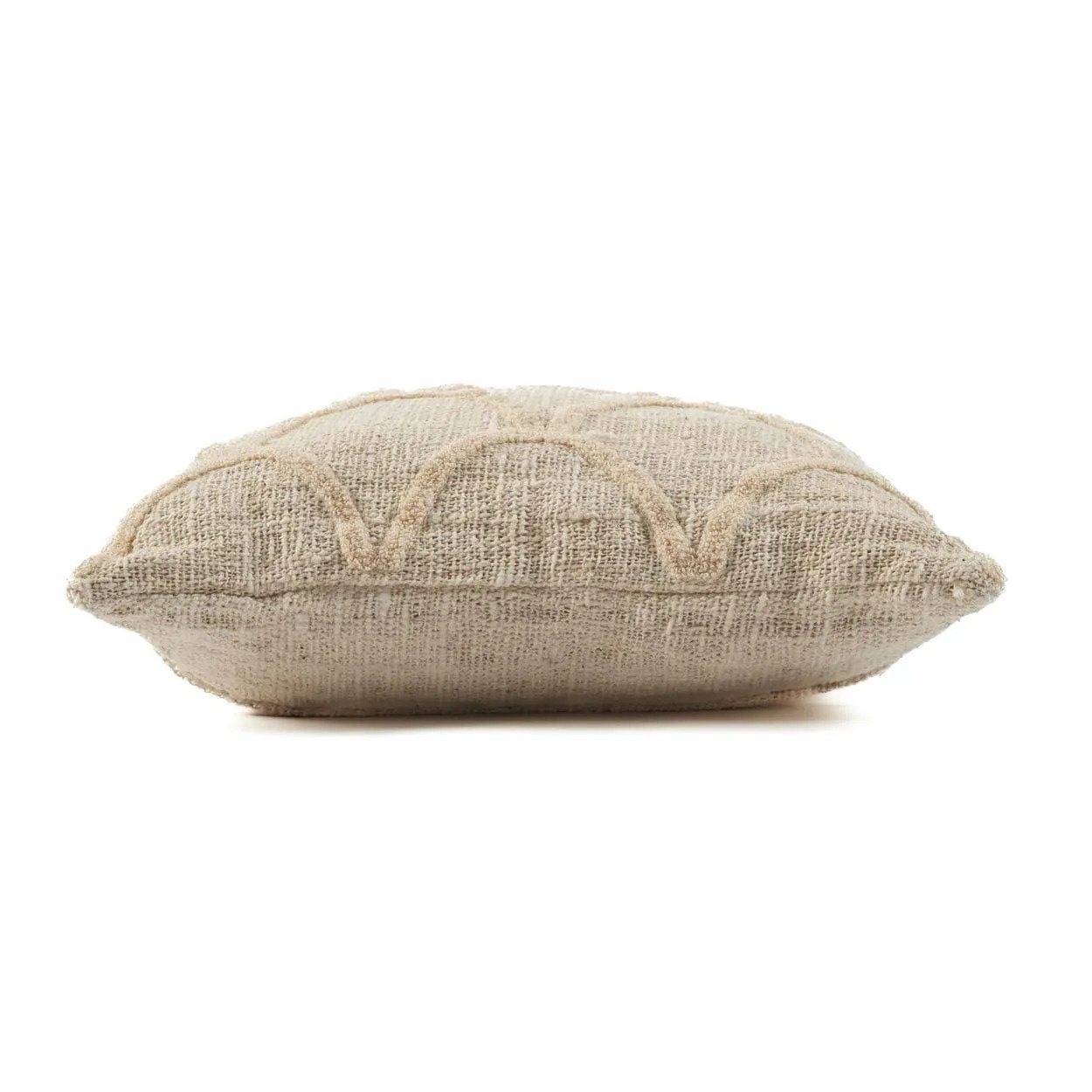 Textured beige cushion Bali