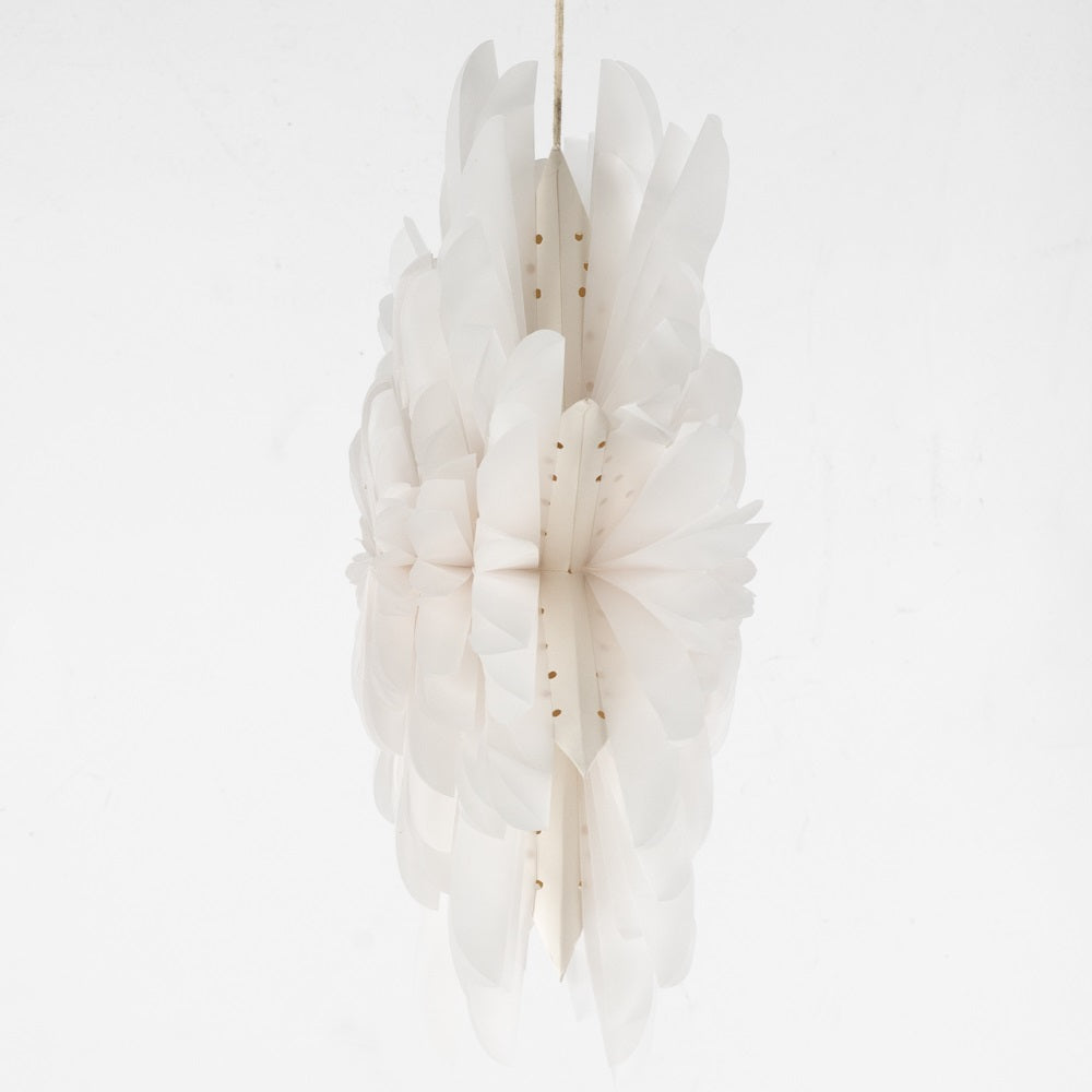 white paper star lantern Snow 40cm side view