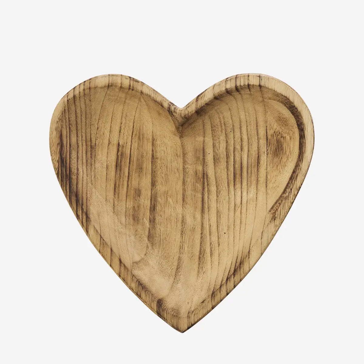 top view of the wooden heart tray by Madam Stoltz
