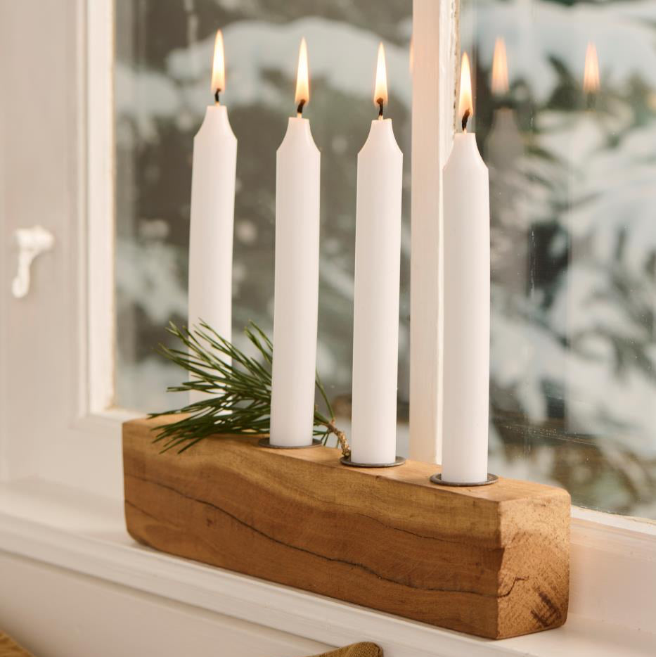 advent wooden candle holder 4 dinner candles Ib Laursen