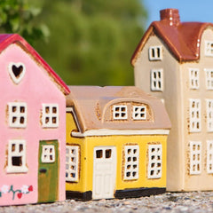 Ebeltoft ceramic houses street Ib laursen