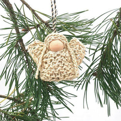 Anna Nera Angel Hemp Natural Small Fairtrade Christmas Ornament Haarlem