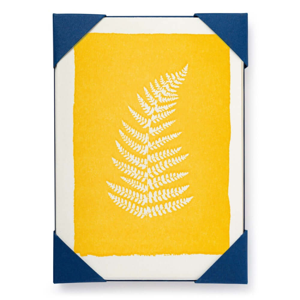 Archivist Gallery wenskaarten varen geel set envelop fern mustard greeting cards