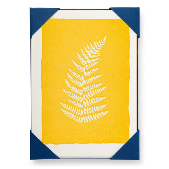 Archivist Gallery wenskaarten varen geel set envelop fern mustard greeting cards