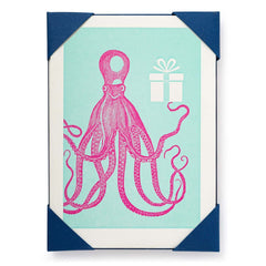 Archivist Gallery greeting cards octopus birthday wenskaarten set 5 envelop verjaardag