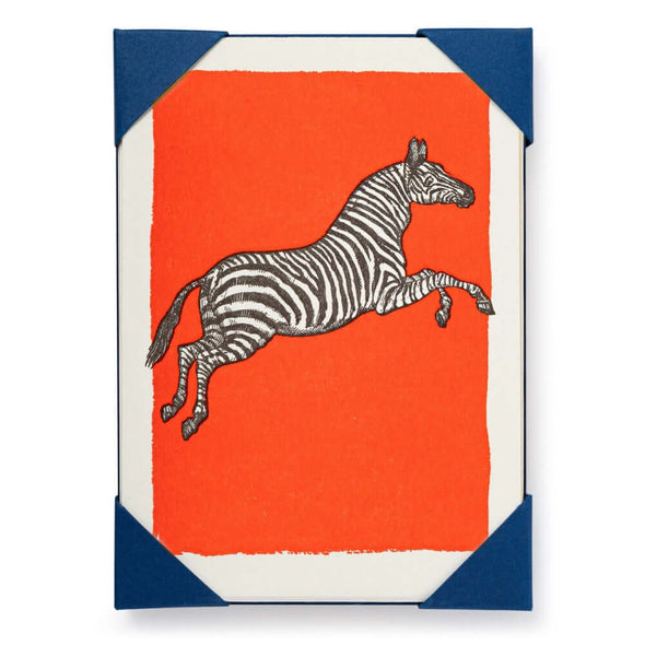 Archivist Gallery wenskaarten zebra set envelop cadeau greeting cards letterpress
