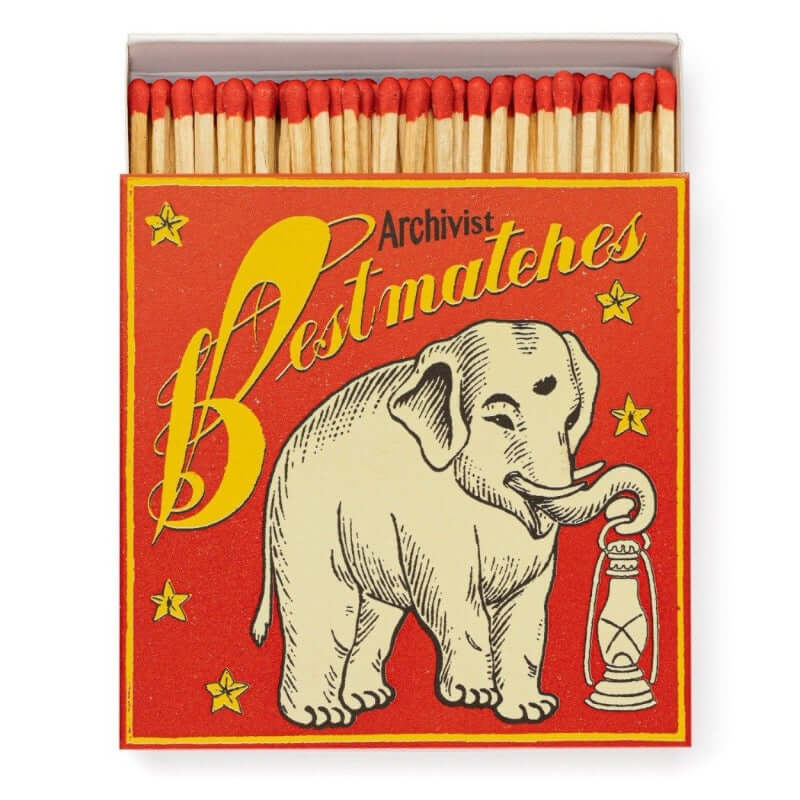 Archivist Gallery long matches matchbox letterpress bestmatch elephant luciferdoos groot lange lucifers olifant