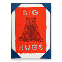 Archivist Gallery kaarten set 5 wenskaarten envelop boekdruk knuffel beer big hugs