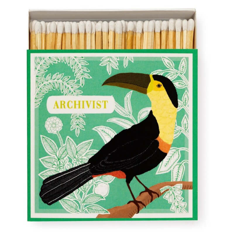 Archivist Gallery matchbox square Ariane Butto Toucan lucifers luciferdoos
