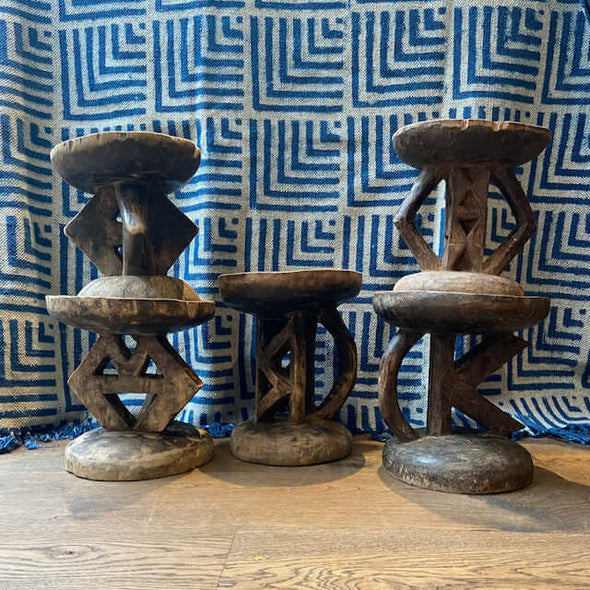 Tonga stools small wooden African stool hand carved Gone Arty