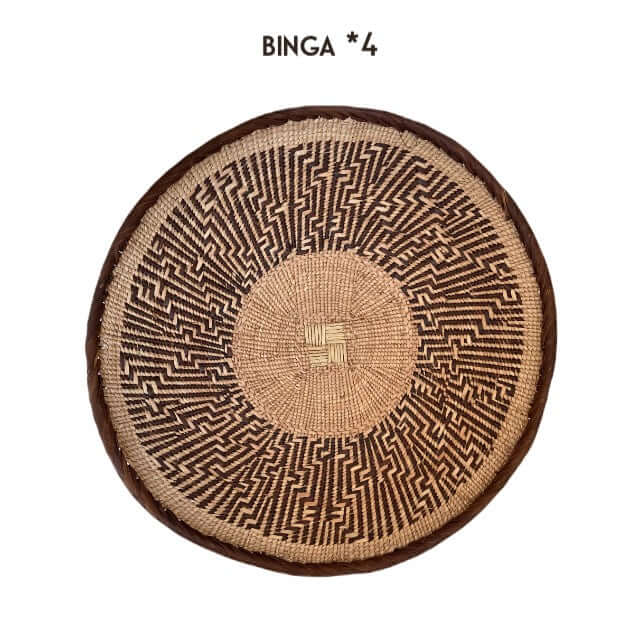 Binga wandmand baskets round wall basket brown natural handwoven handmade fairtrade Gone Arty Zimbabwe online