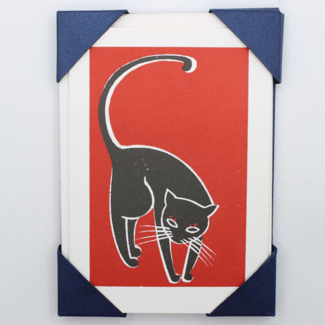 Letter press cards black cat Archivist UK