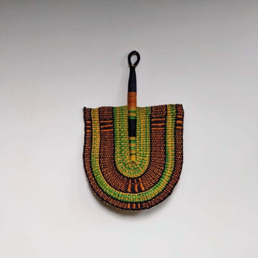 Bolga fan waaier handgeweven olifantsgras Bolgatanga PaiPai Sankore Afrika elephant grass