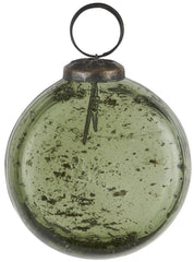 Groene Kerstdecoratie Glas Platte Ballen Plat Gerecycled Ib Laursen