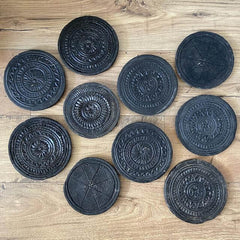 Clay Chapati Plates Stone Black Fairtrade Unique