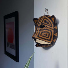 Ethic&Tropic mask tribal art masker unique wall decor wanddecoratie uniek animal dier tiger tijger