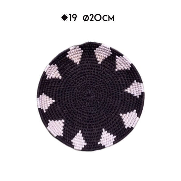 Zimbabwe baskets African wall baskets round flat 20 cm