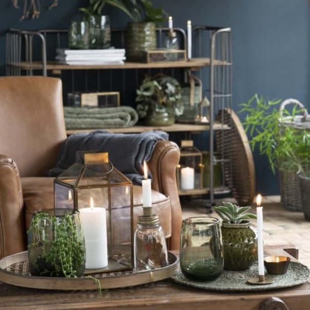 Candle holder f/dinner candle metal lid 5169-17 Ib Laursen