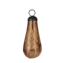 Christmas ornaments brown pebbled glass drop