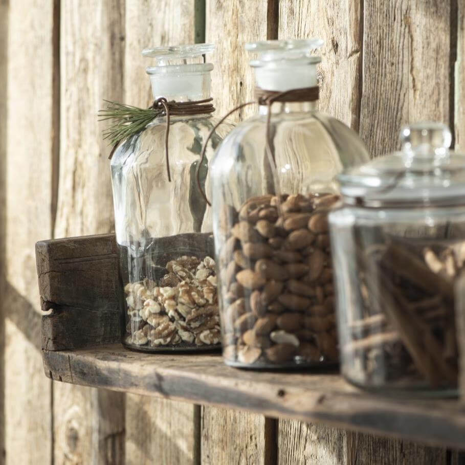 rustic wooden kitchen shelf Ib Laursen