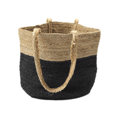 Jute Bag Black Natural Duurzaam Eco Zwarte jute tas